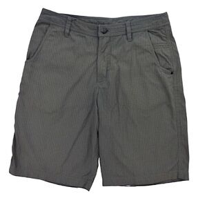 Lululemon Mens Flat Front Shorts 10" in Grey and Black Size 30